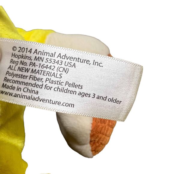 lion stuffed plush animal 12” bright yellow animaladventure - Picture 13 of 13